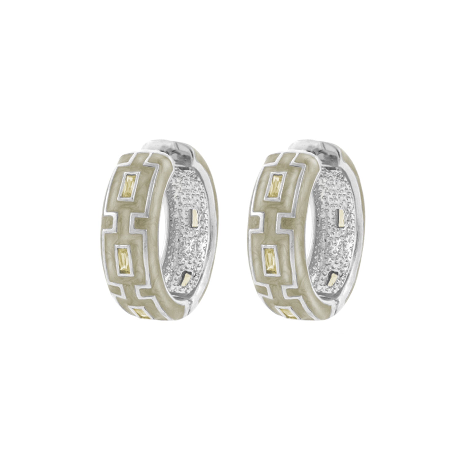 Greek Key Hoop Earrings