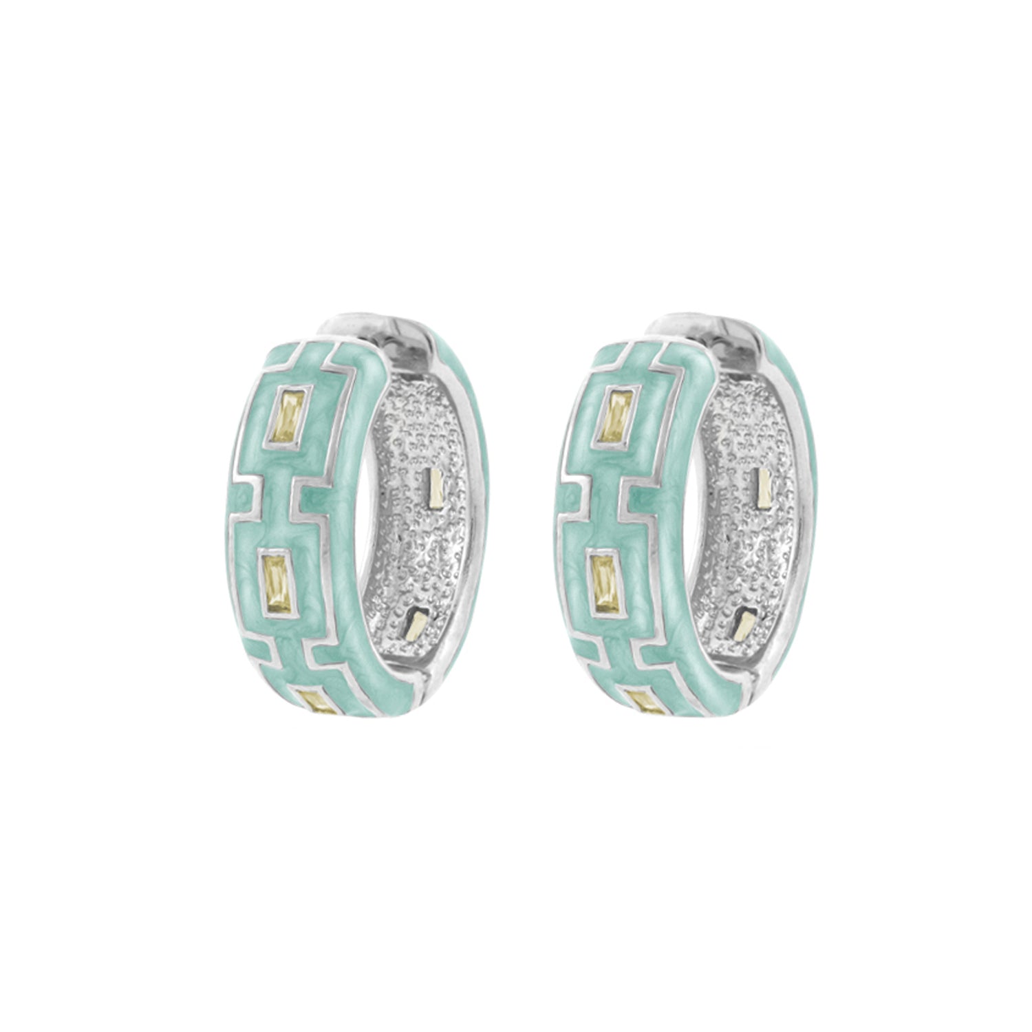 Greek Key Hoop Earrings