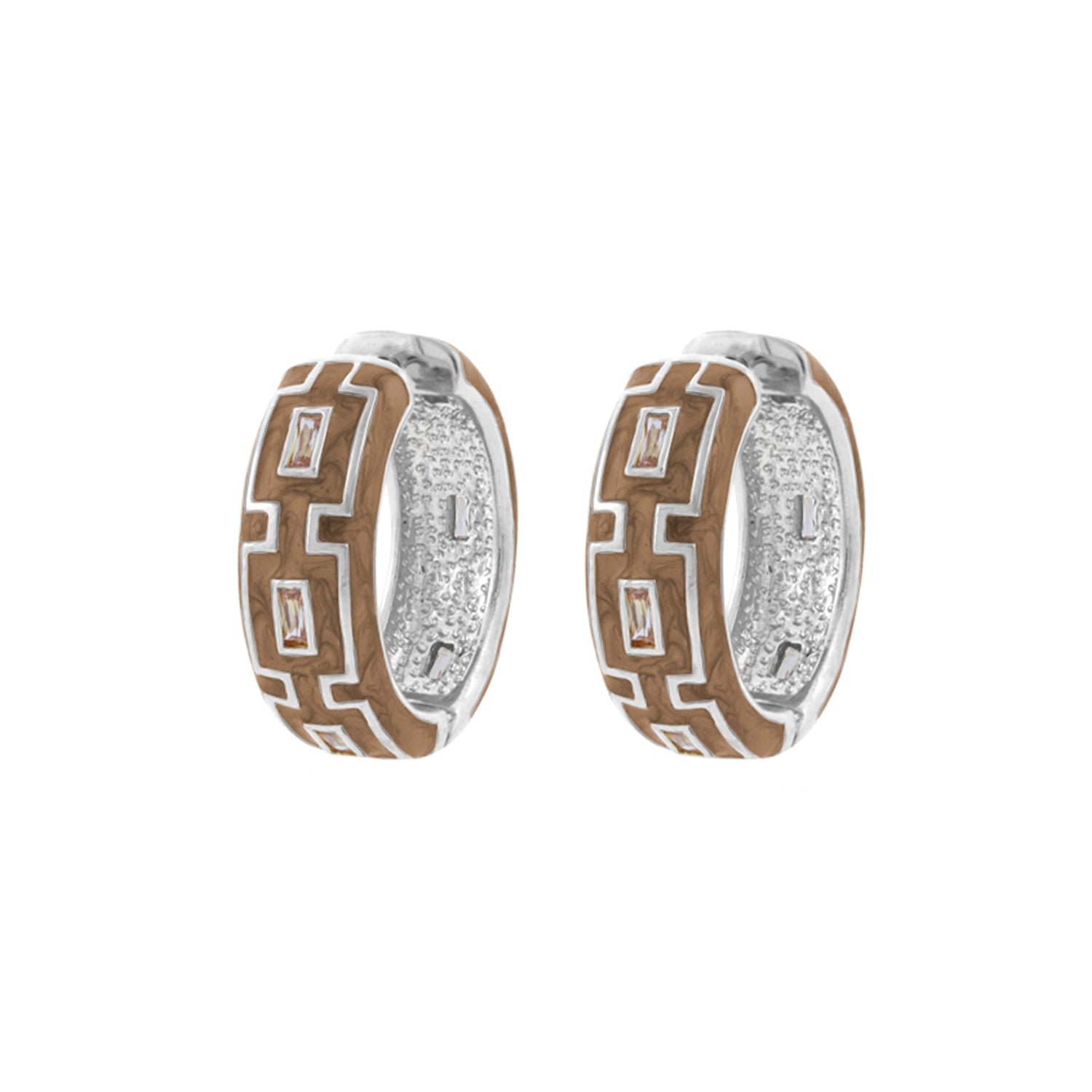 Greek Key Hoop Earrings