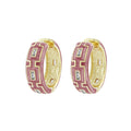 Greek Key Hoop Earrings