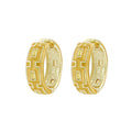 Greek Key Hoop Earrings
