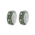 Greek Key Hoop Earrings