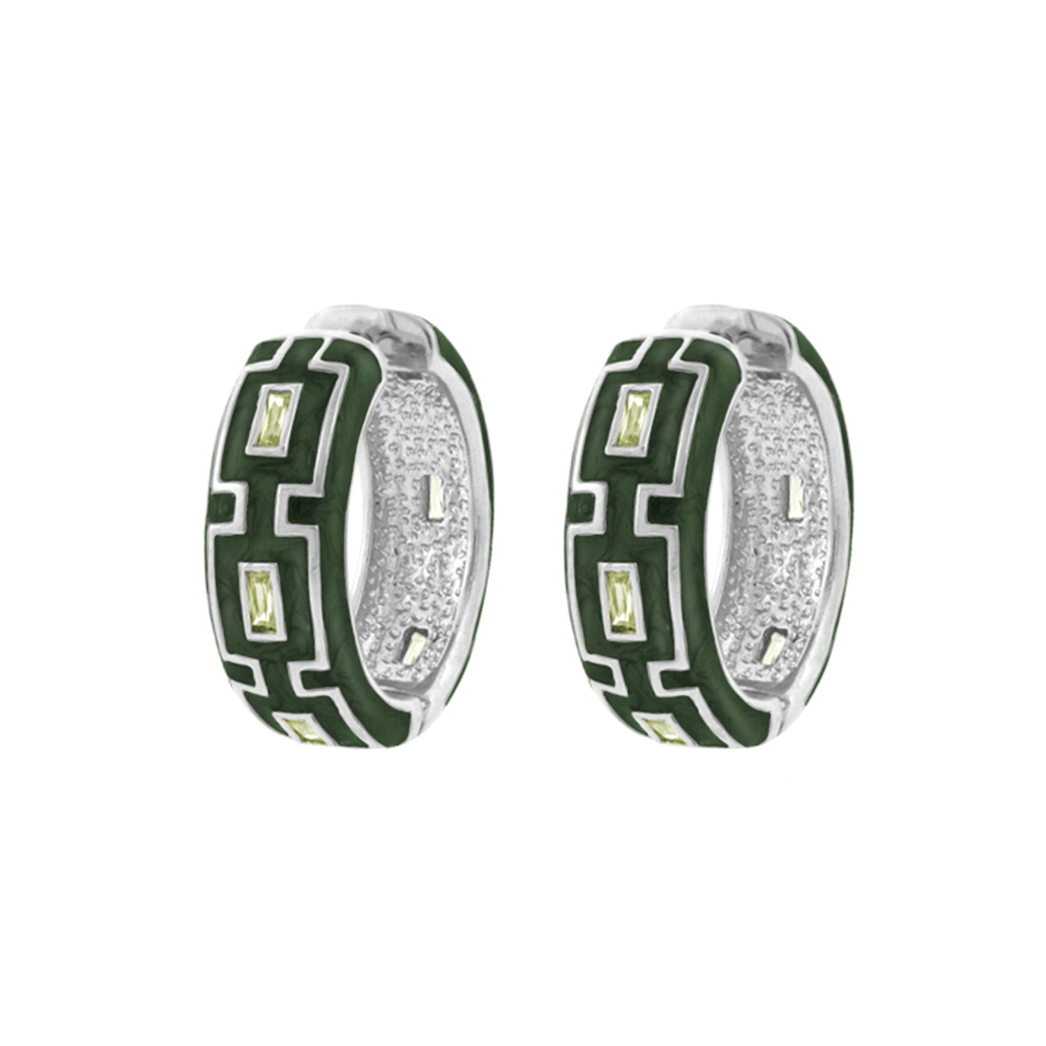 Greek Key Hoop Earrings