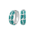 Puzzle Hoop Earrings