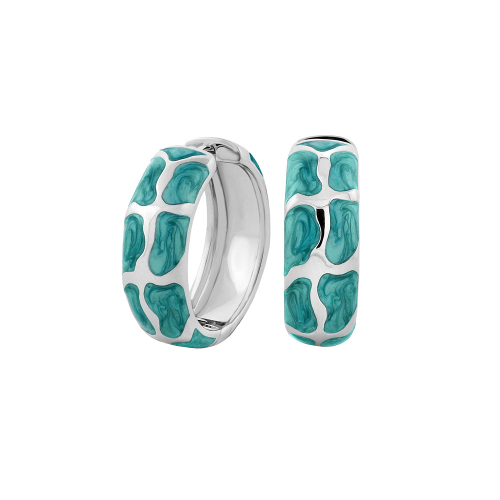 Puzzle Hoop Earrings