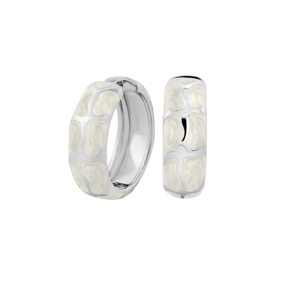 Puzzle Hoop Earrings