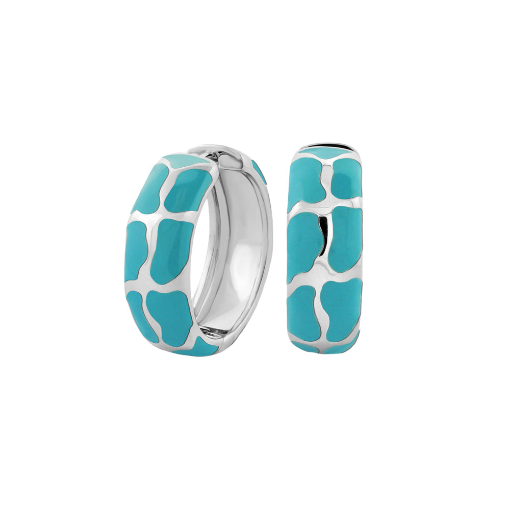 Puzzle Hoop Earrings