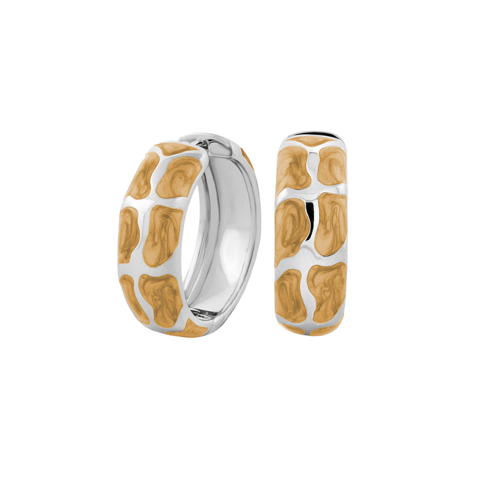 Puzzle Hoop Earrings