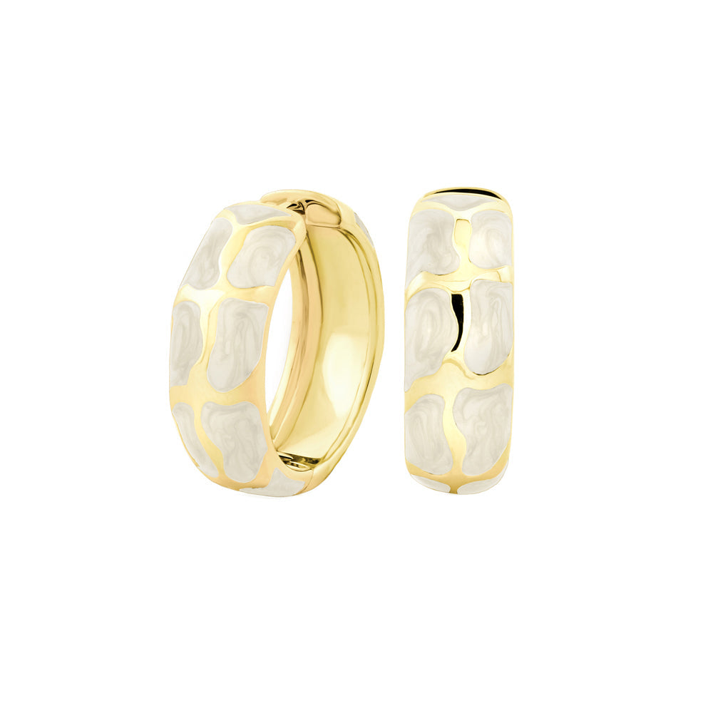 Puzzle Hoop Earrings