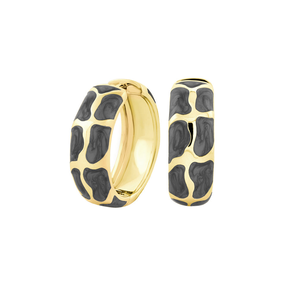 Puzzle Hoop Earrings