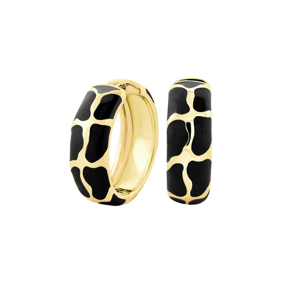 Puzzle Hoop Earrings