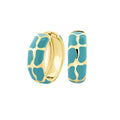 Puzzle Hoop Earrings