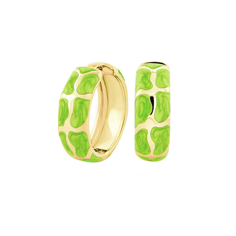 Puzzle Hoop Earrings