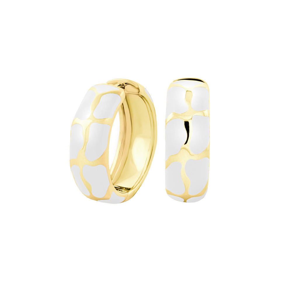 Puzzle Hoop Earrings