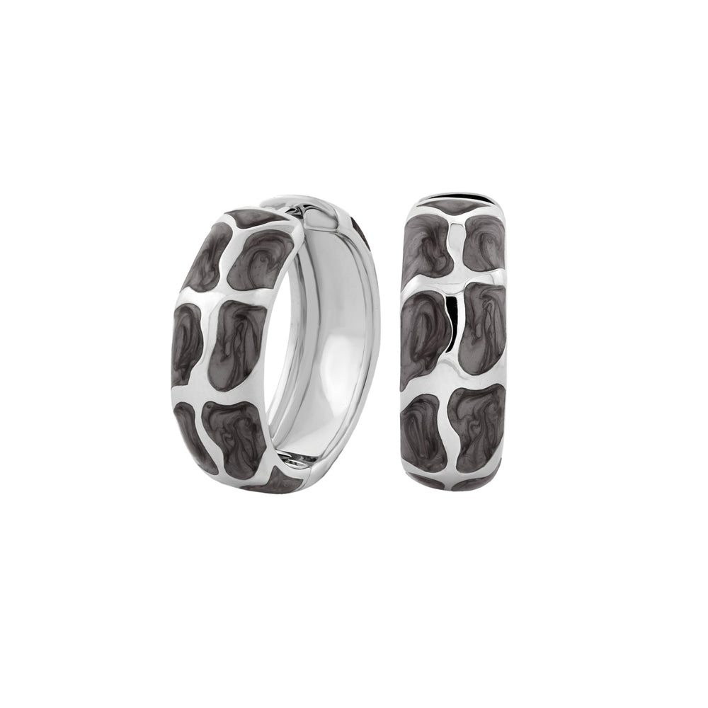 Puzzle Hoop Earrings