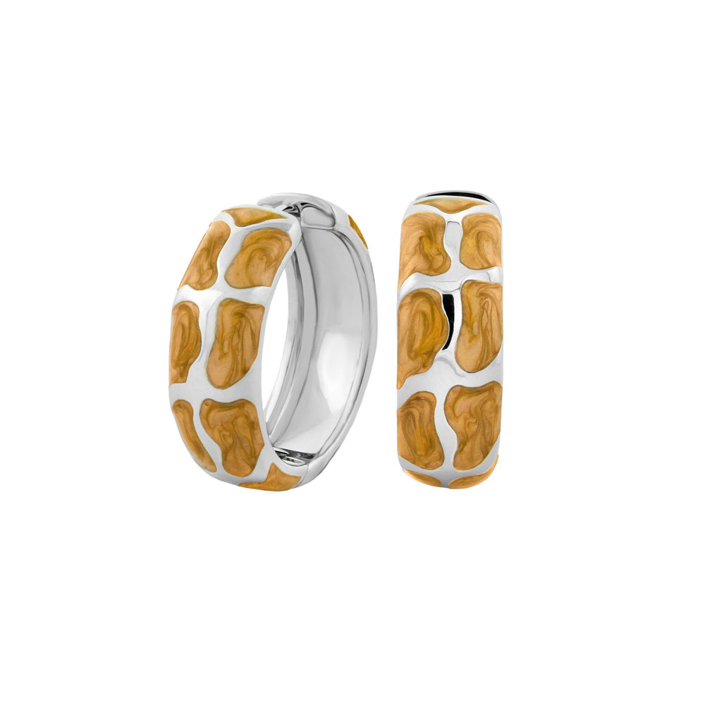 Puzzle Hoop Earrings