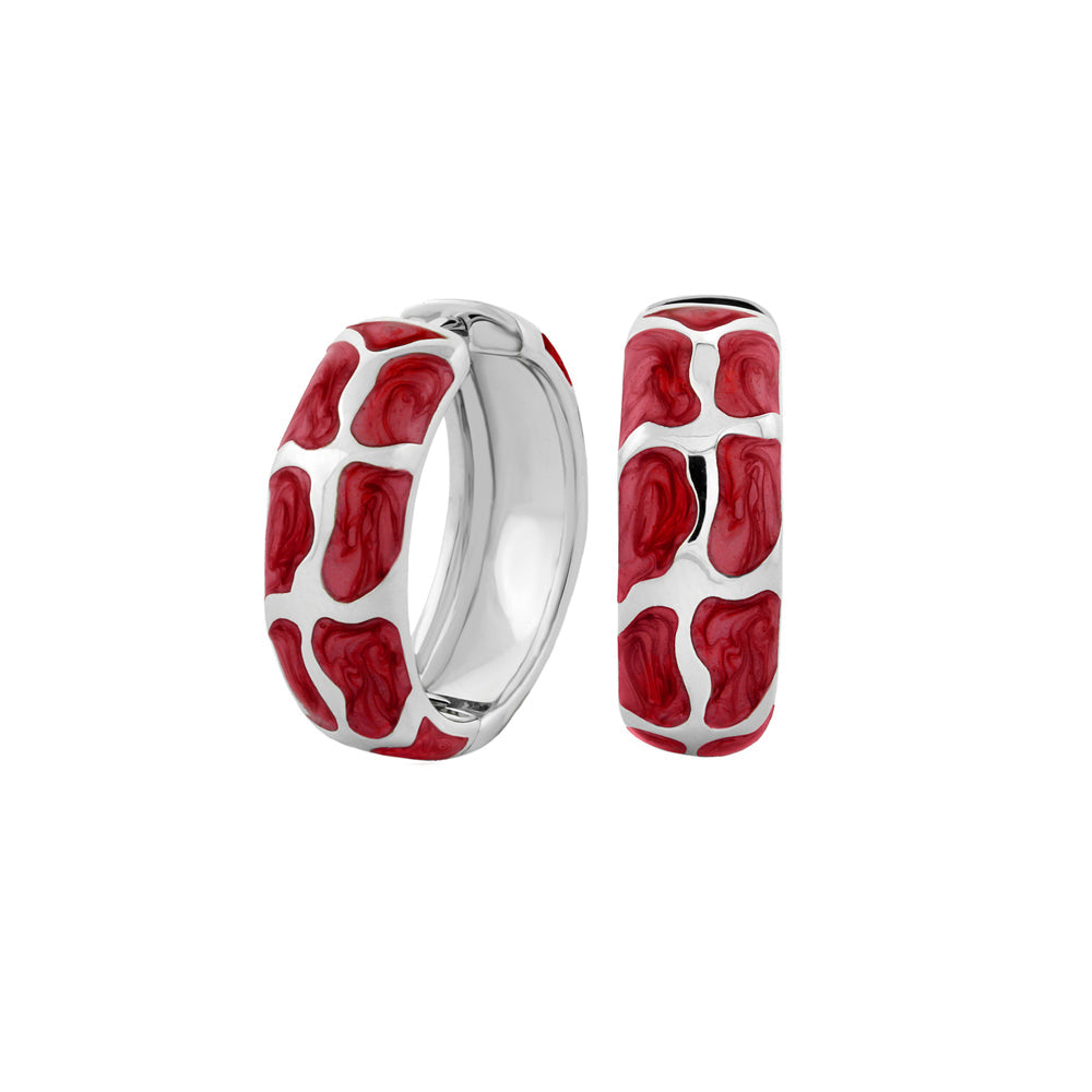 Puzzle Hoop Earrings