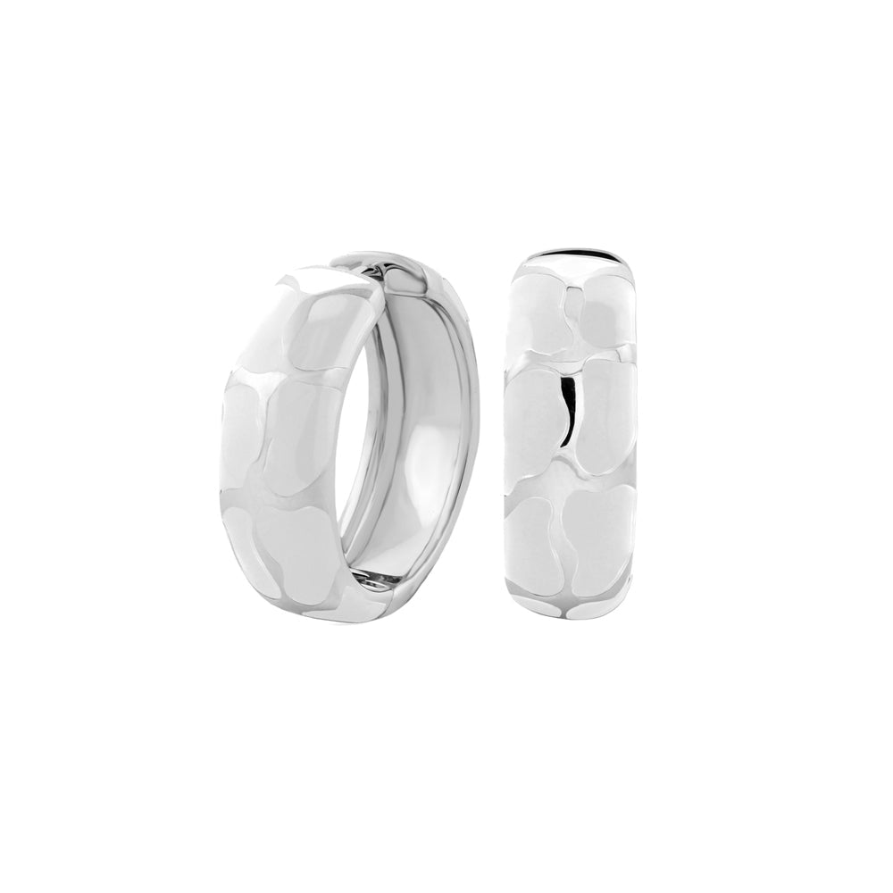 Puzzle Hoop Earrings
