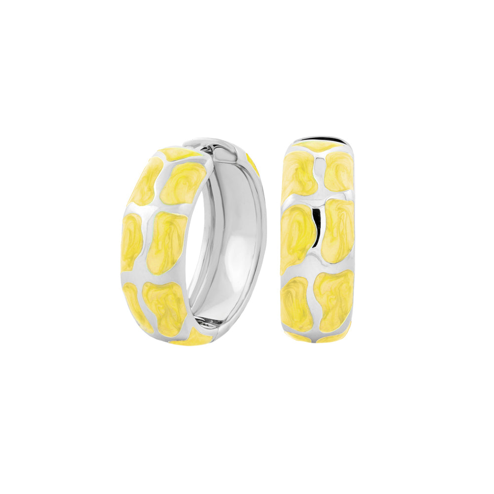 Puzzle Hoop Earrings