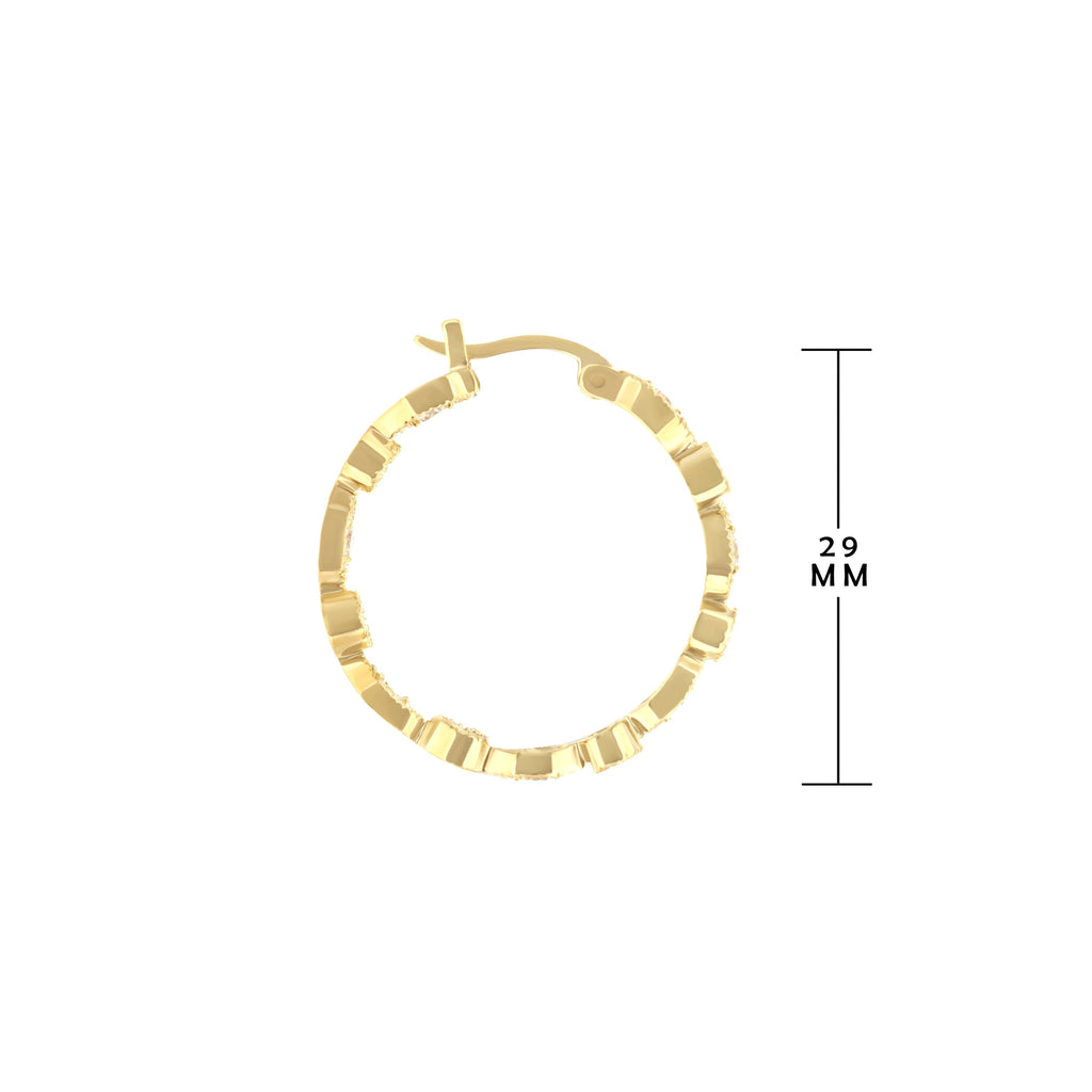 Pave Hoop Earrings