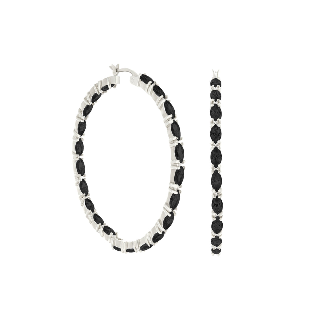 Pave Hoop Earrings