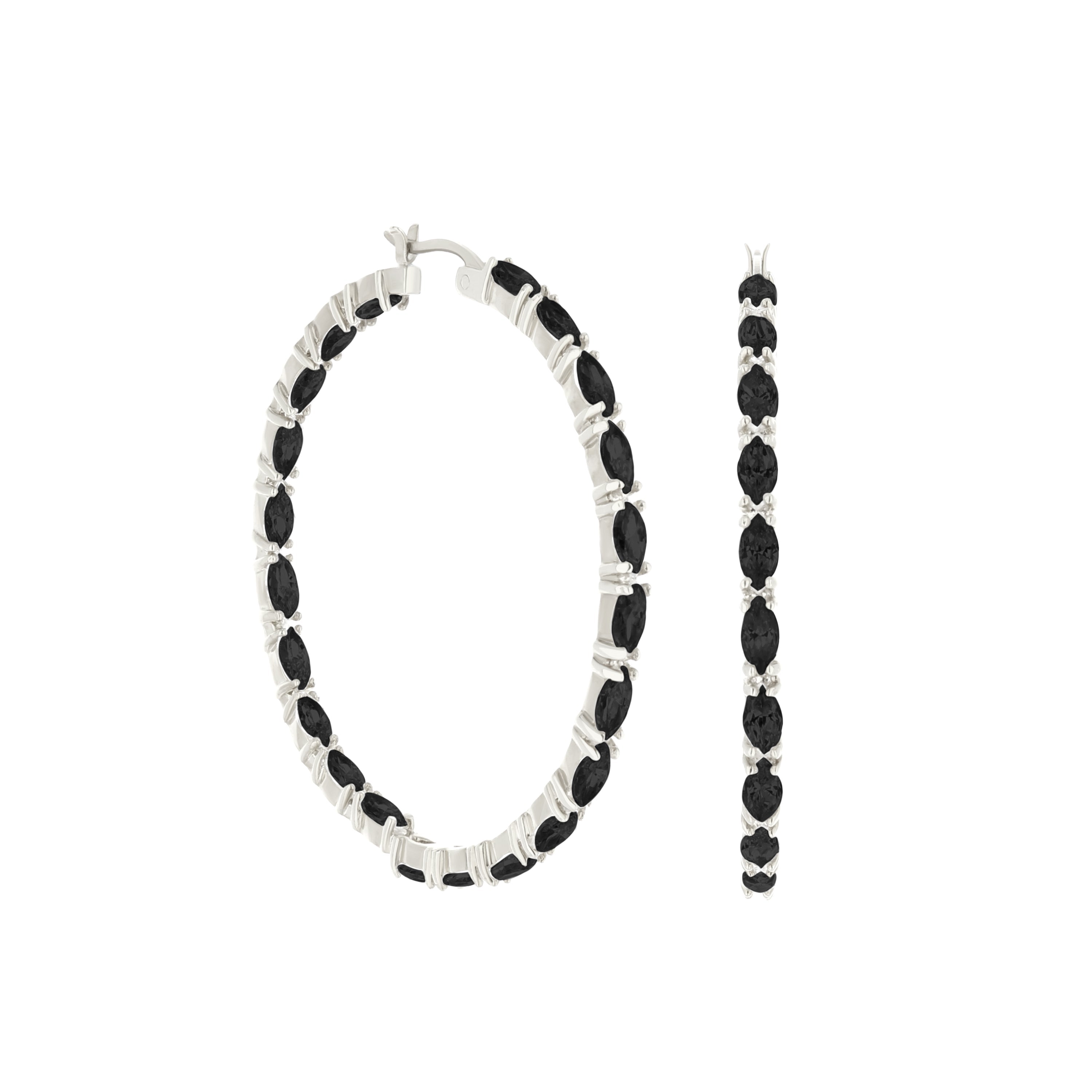 Pave Hoop Earrings
