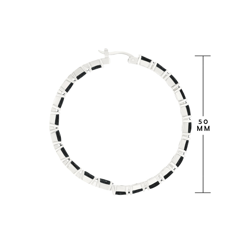 Pave Hoop Earrings