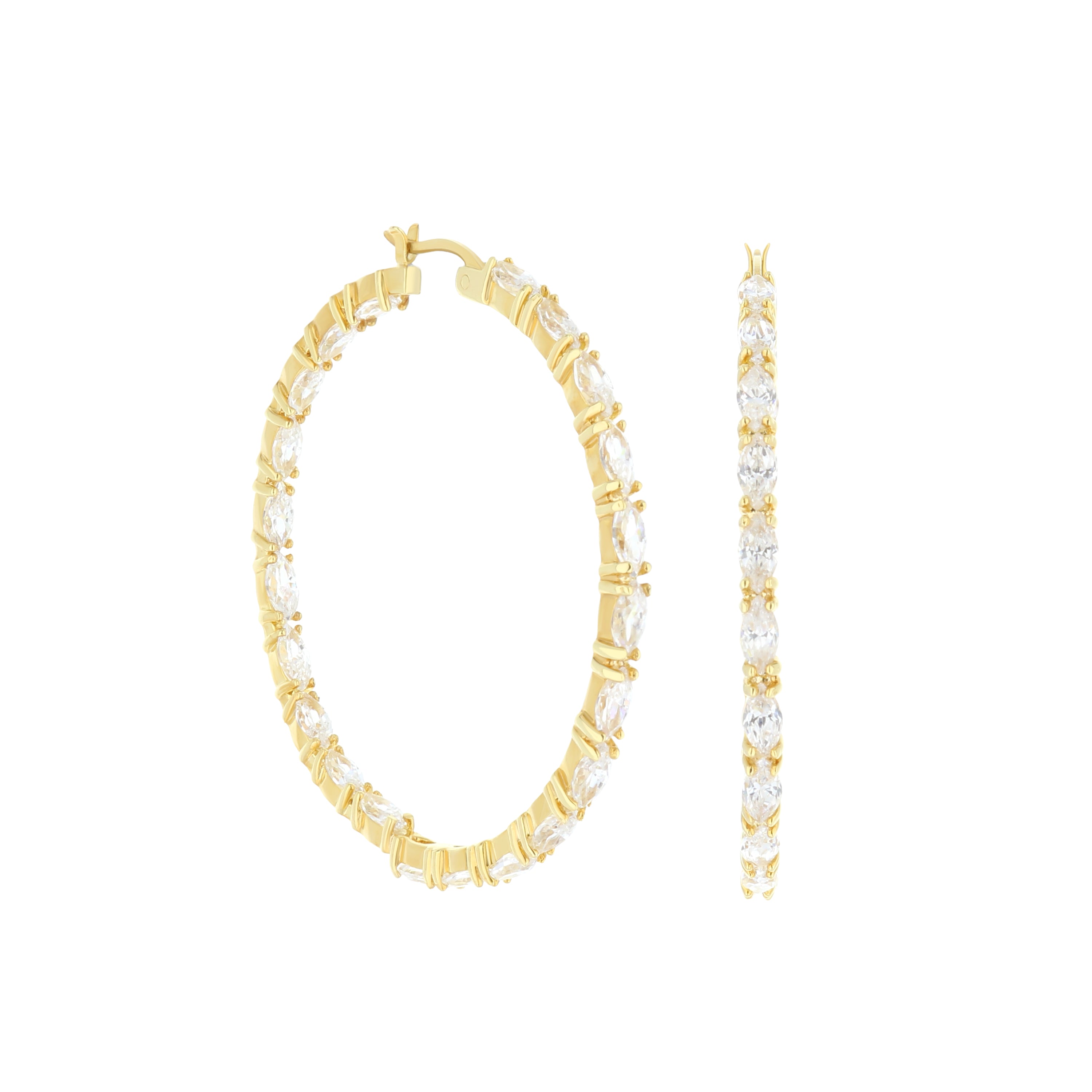 Pave Hoop Earrings