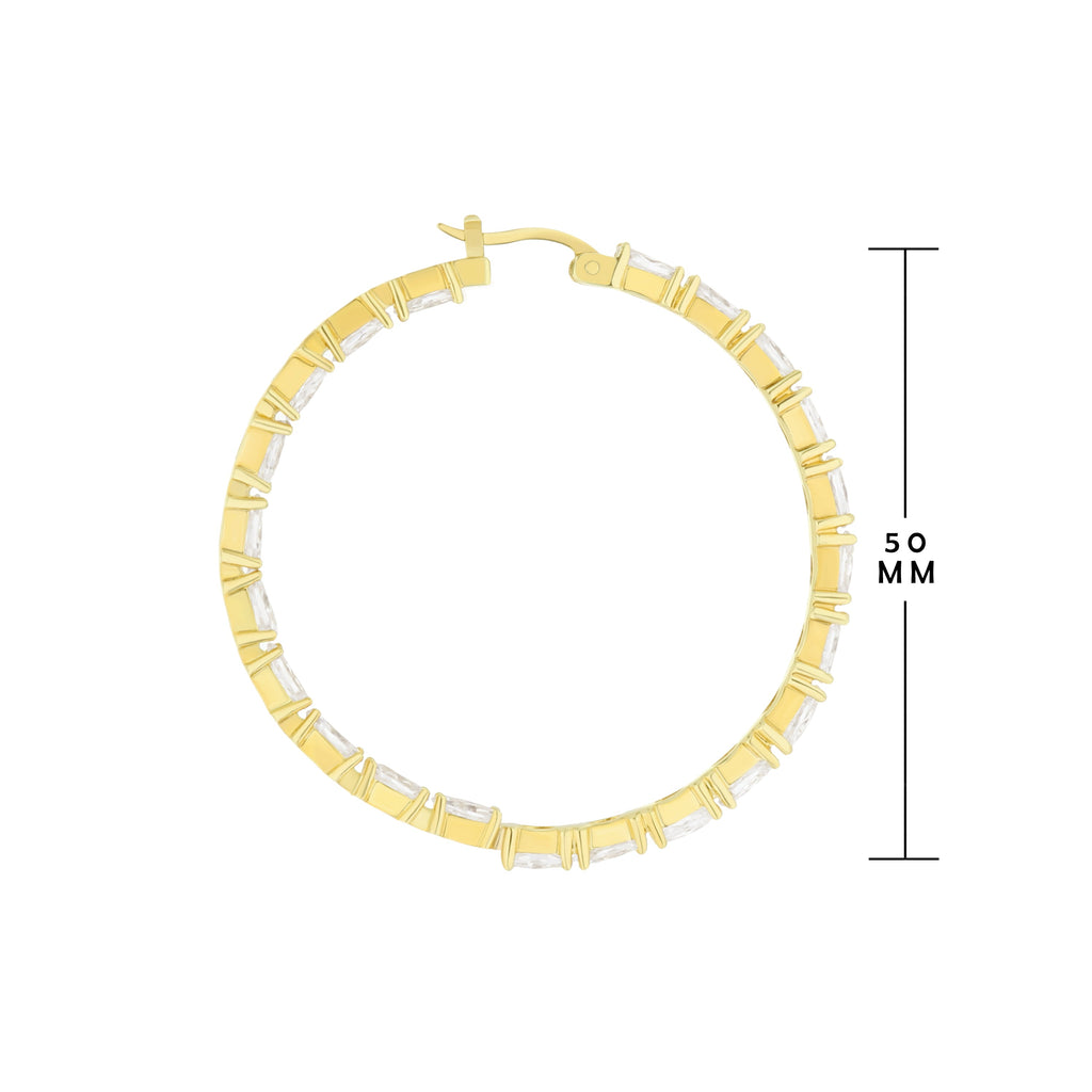 Pave Hoop Earrings