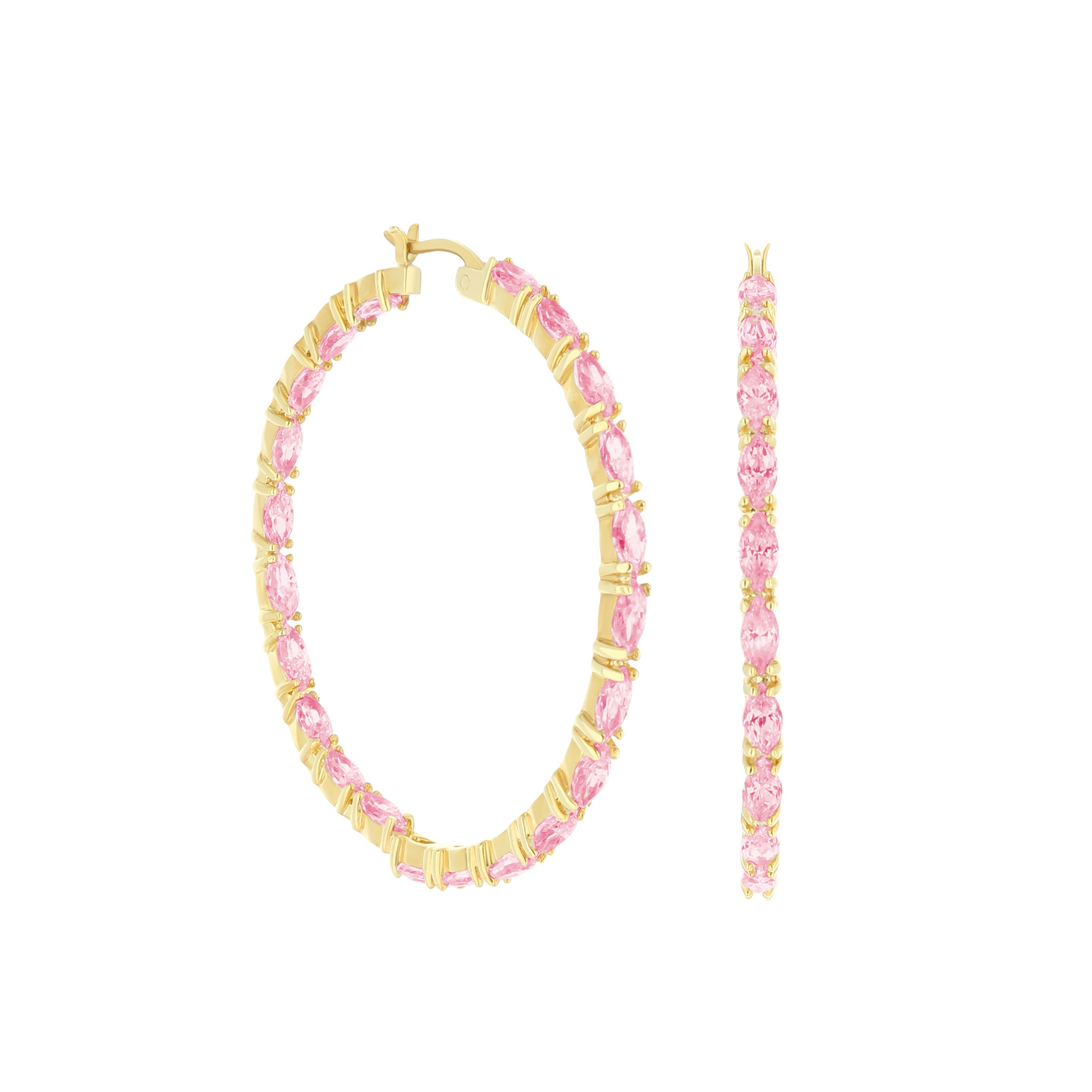 Pave Hoop Earrings