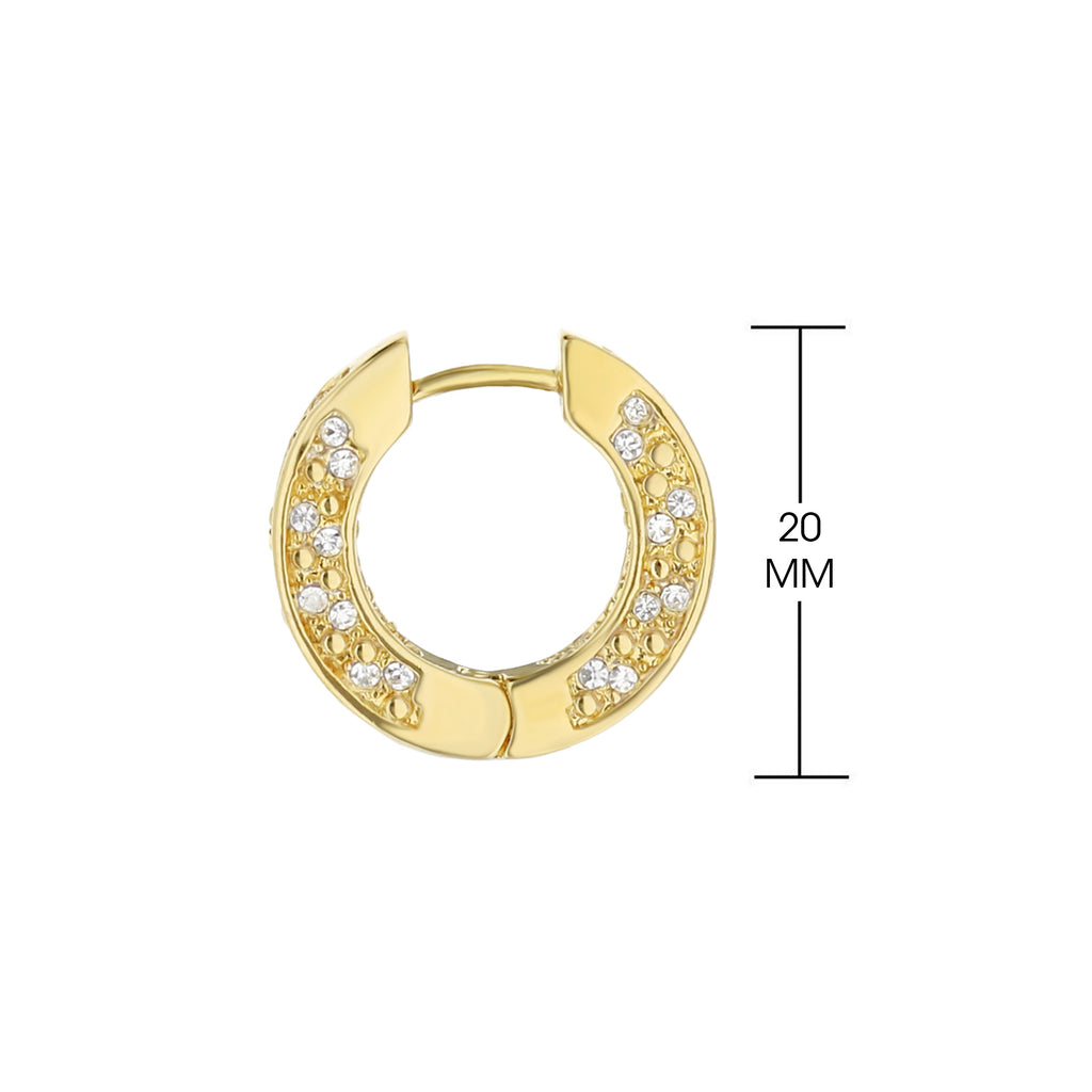 Pave Hoop Earrings