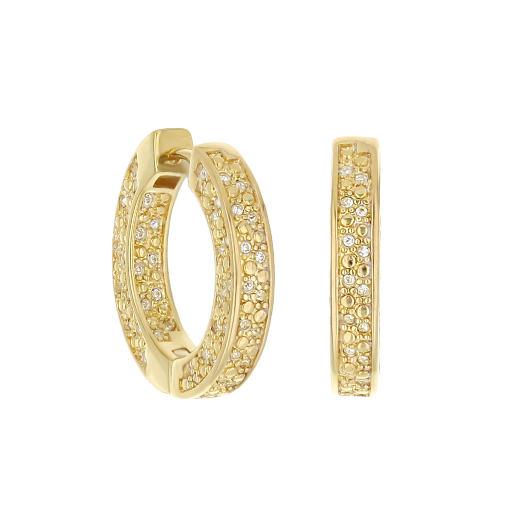 Pave Hoop Earrings
