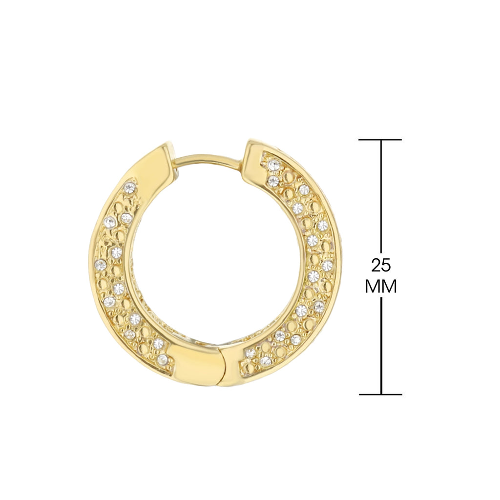 Pave Hoop Earrings