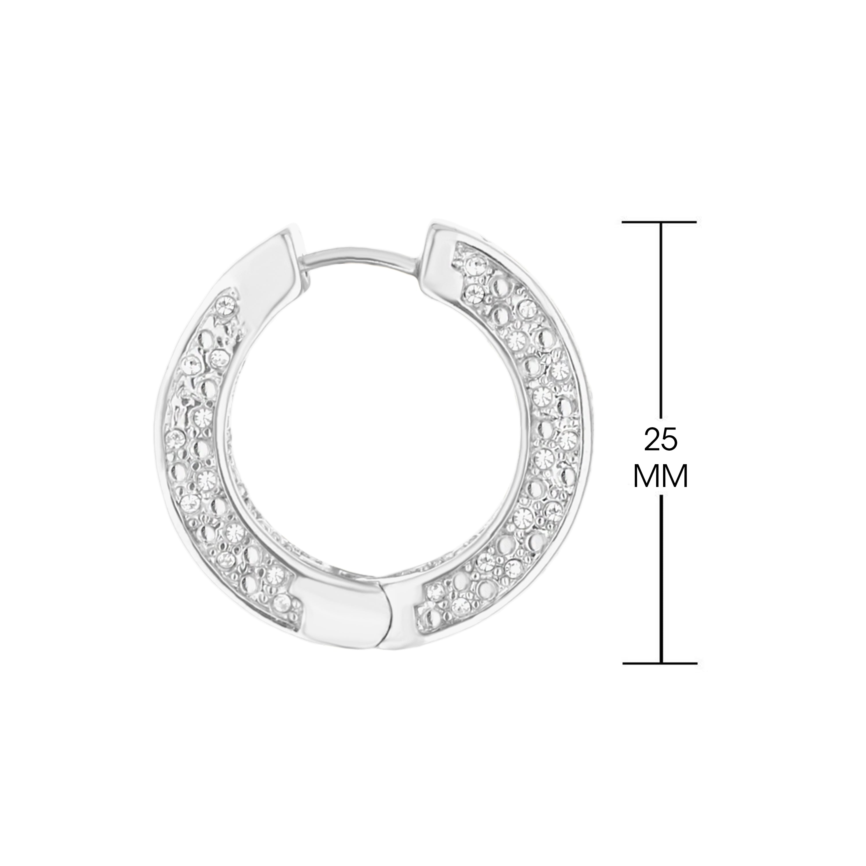 Pave Hoop Earrings