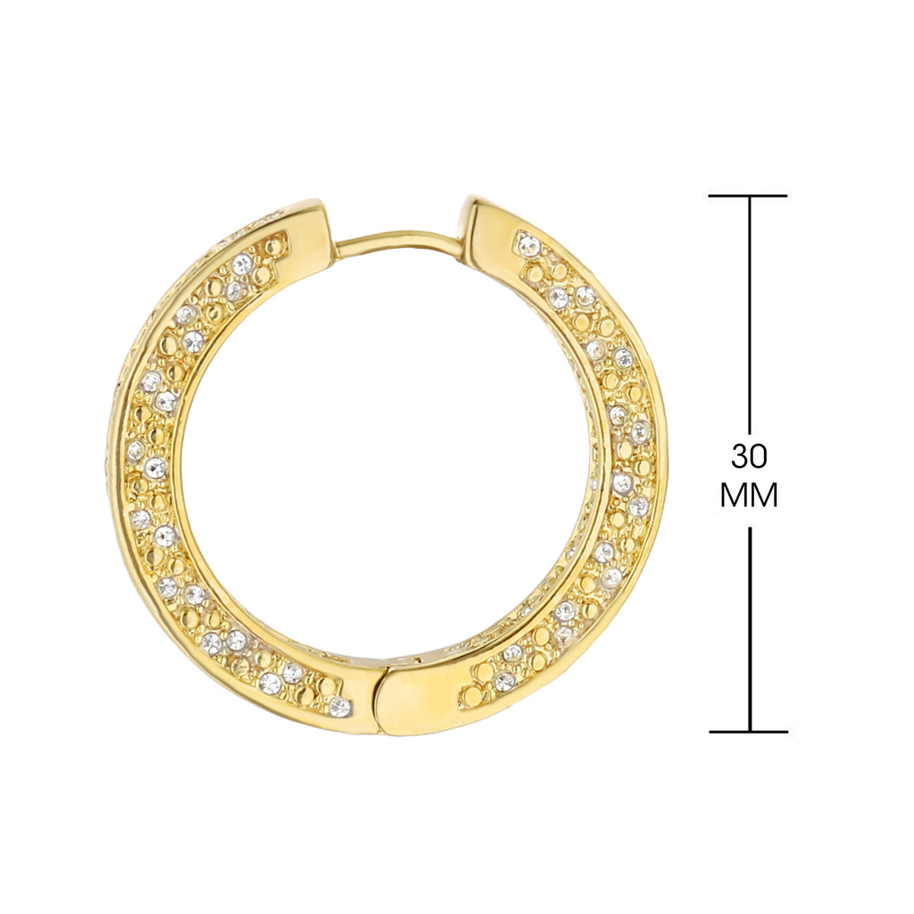 Pave Hoop Earrings