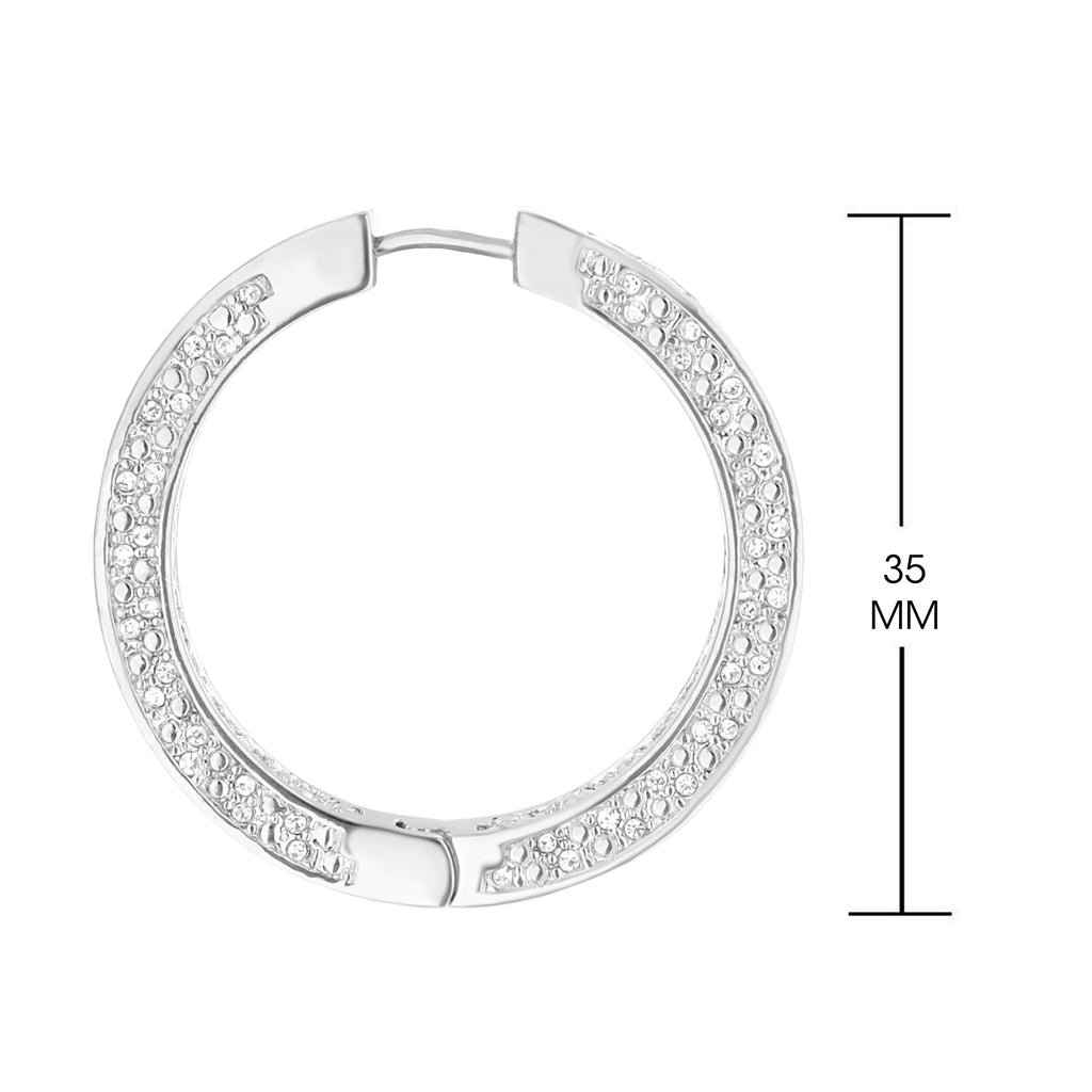 Pave Hoop Earrings
