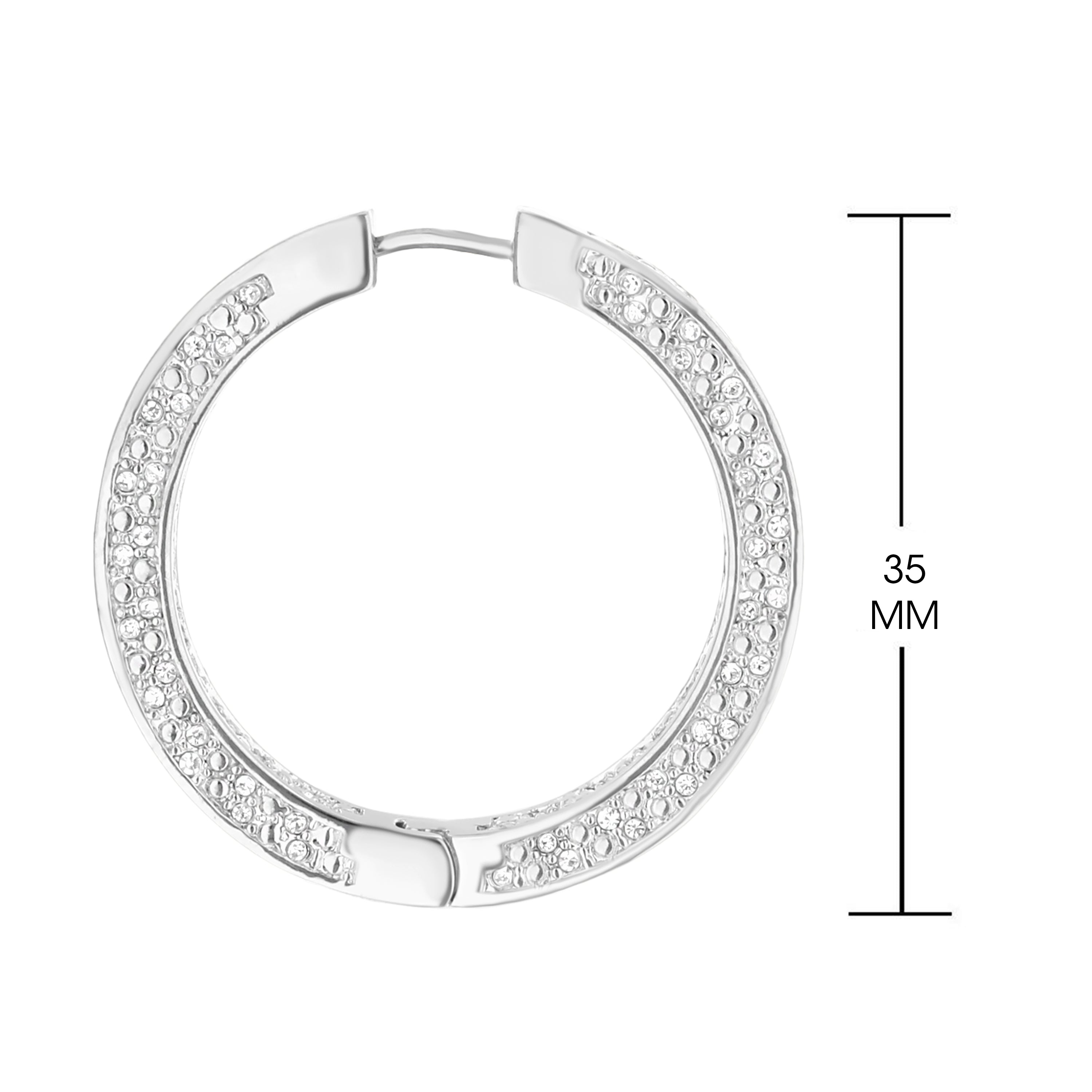 Pave Hoop Earrings
