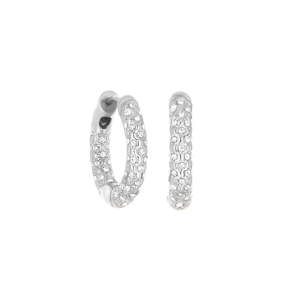 Pave Hoop Earrings