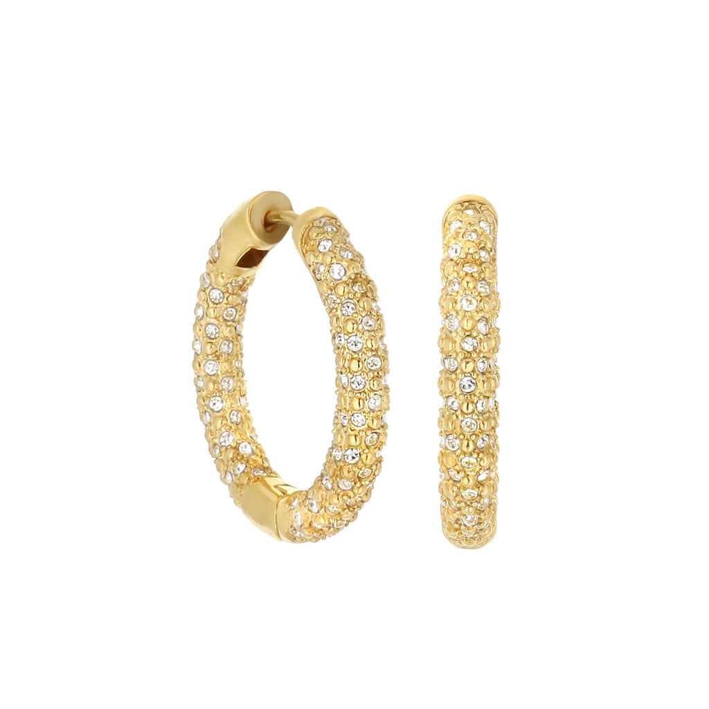 Pave Hoop Earrings