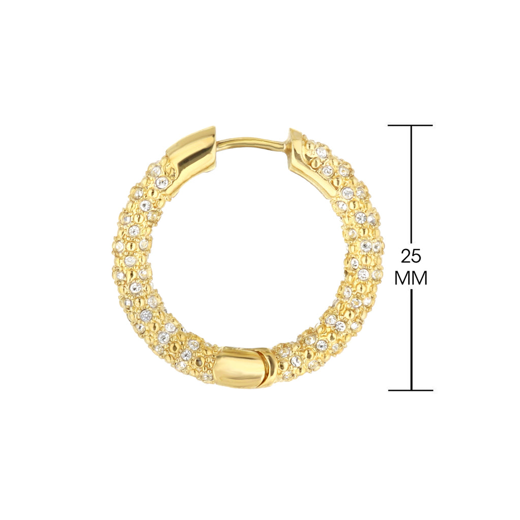 Pave Hoop Earrings
