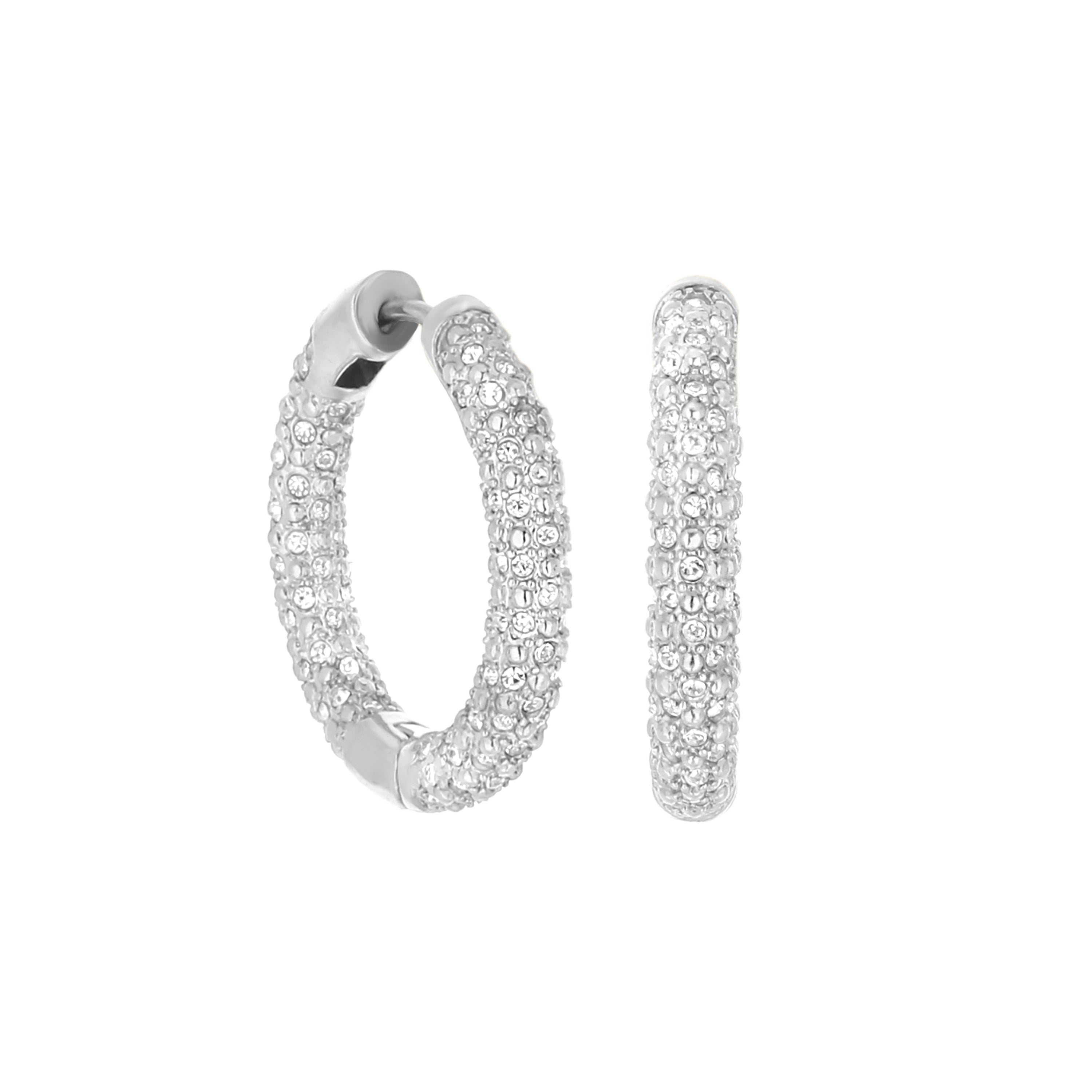 Pave Hoop Earrings