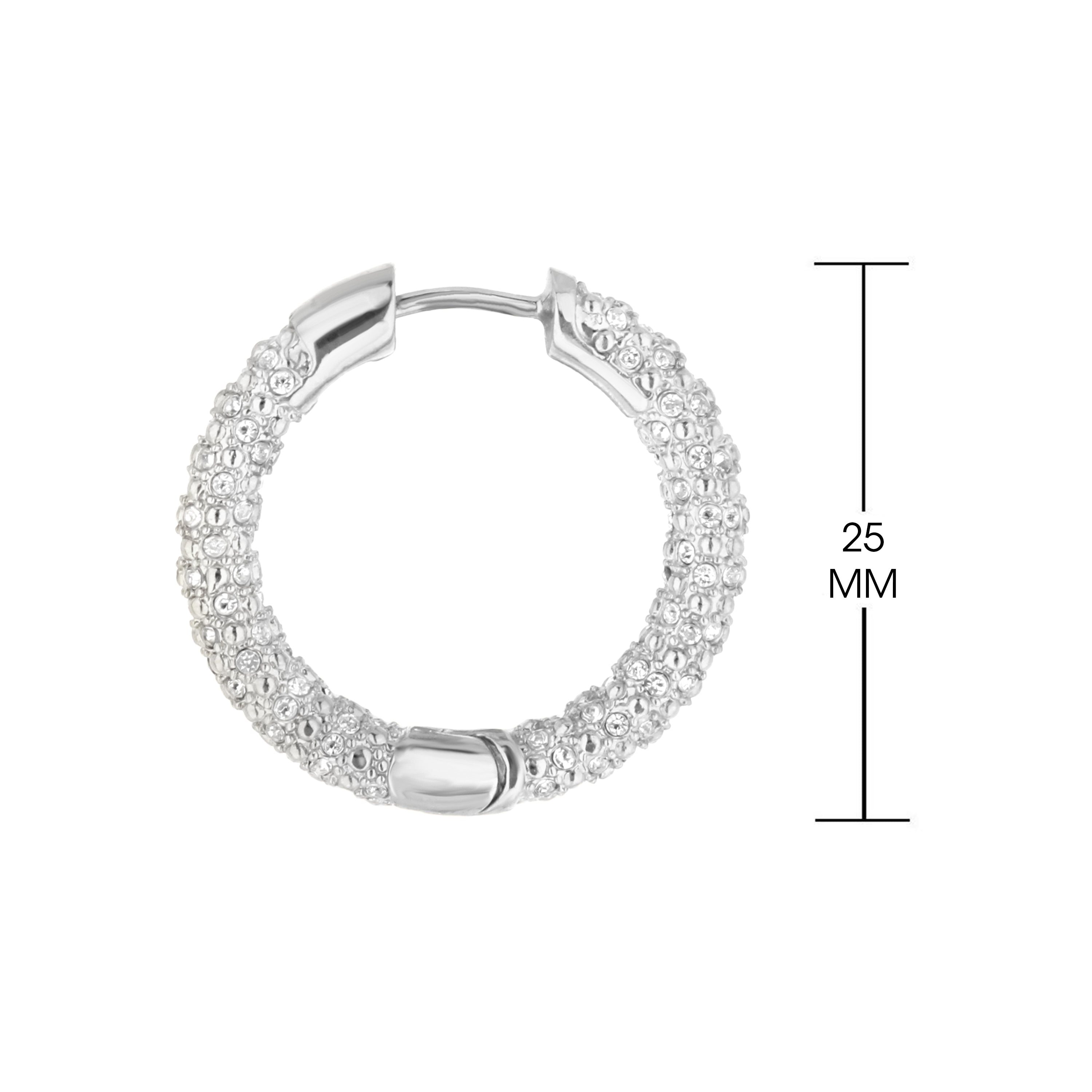 Pave Hoop Earrings