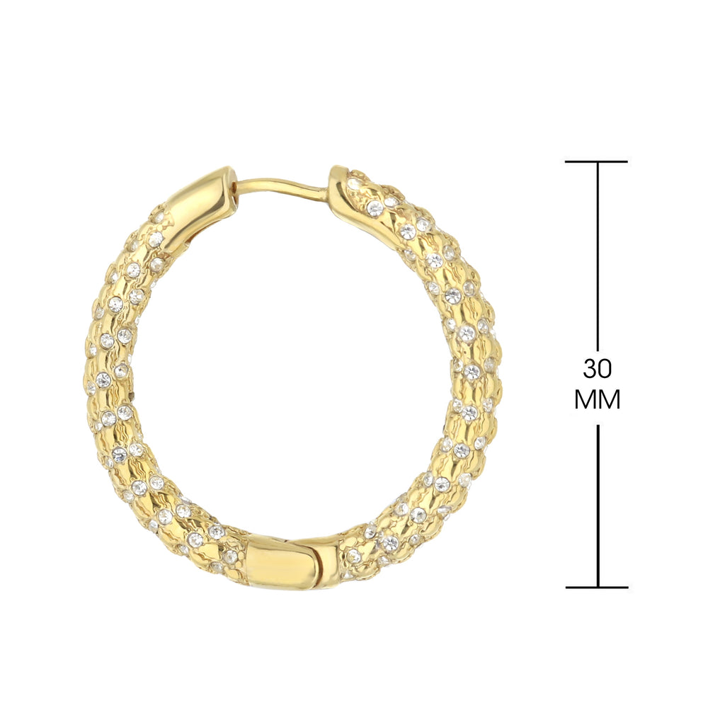 Pave Hoop Earrings