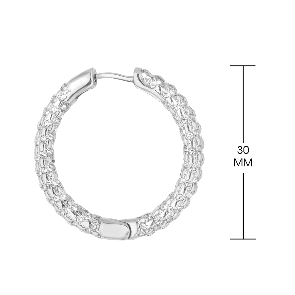 Pave Hoop Earrings