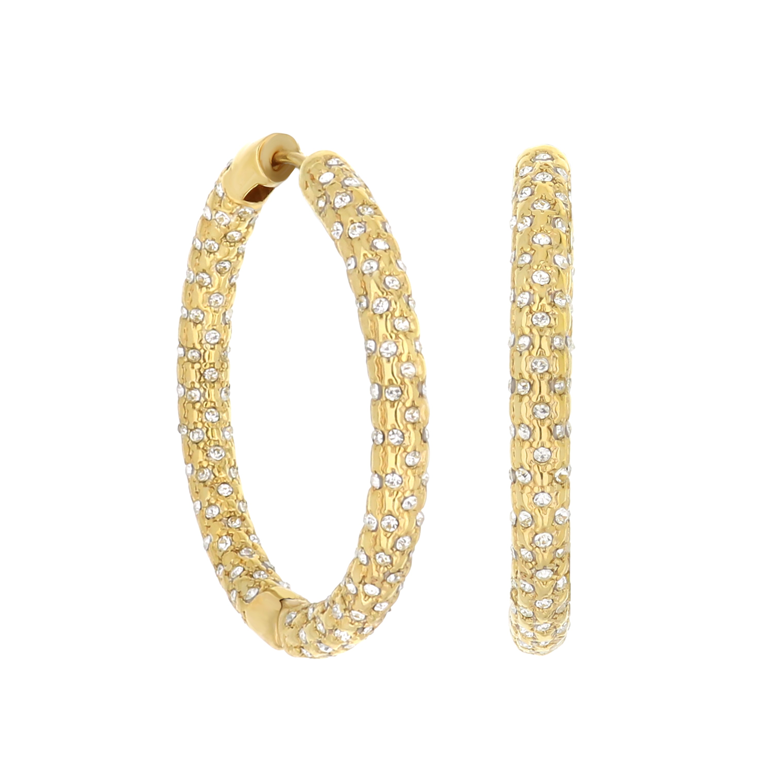 Pave Hoop Earrings