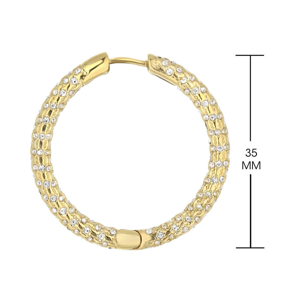 Pave Hoop Earrings