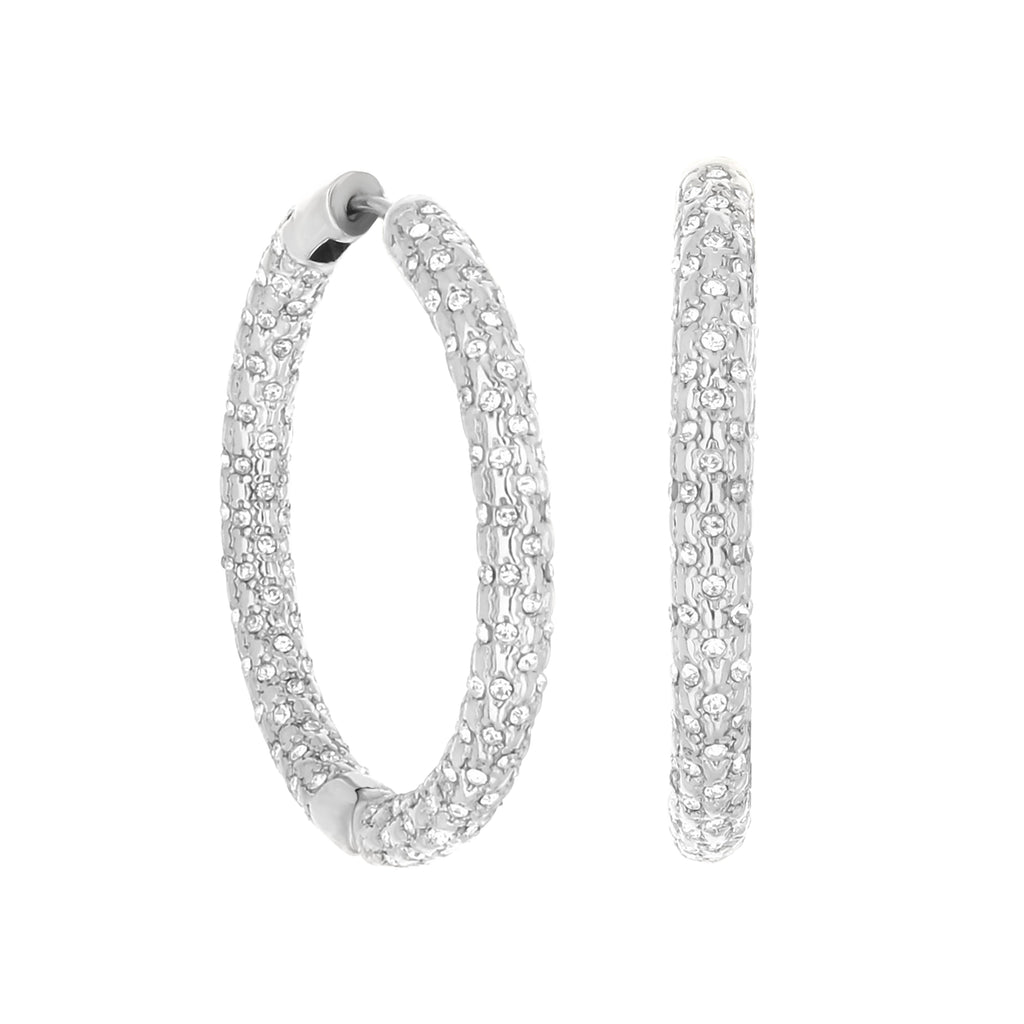 Pave Hoop Earrings