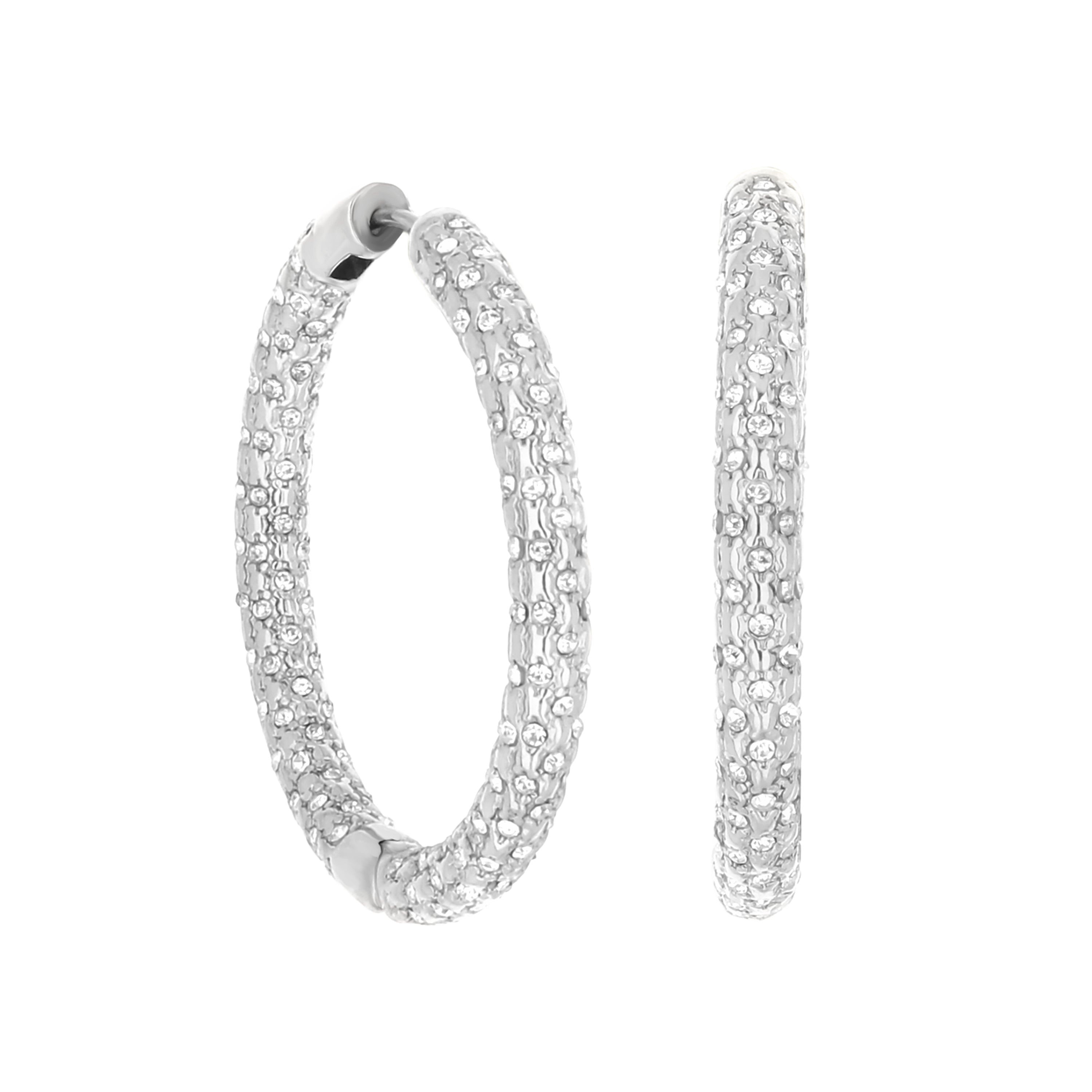 Pave Hoop Earrings