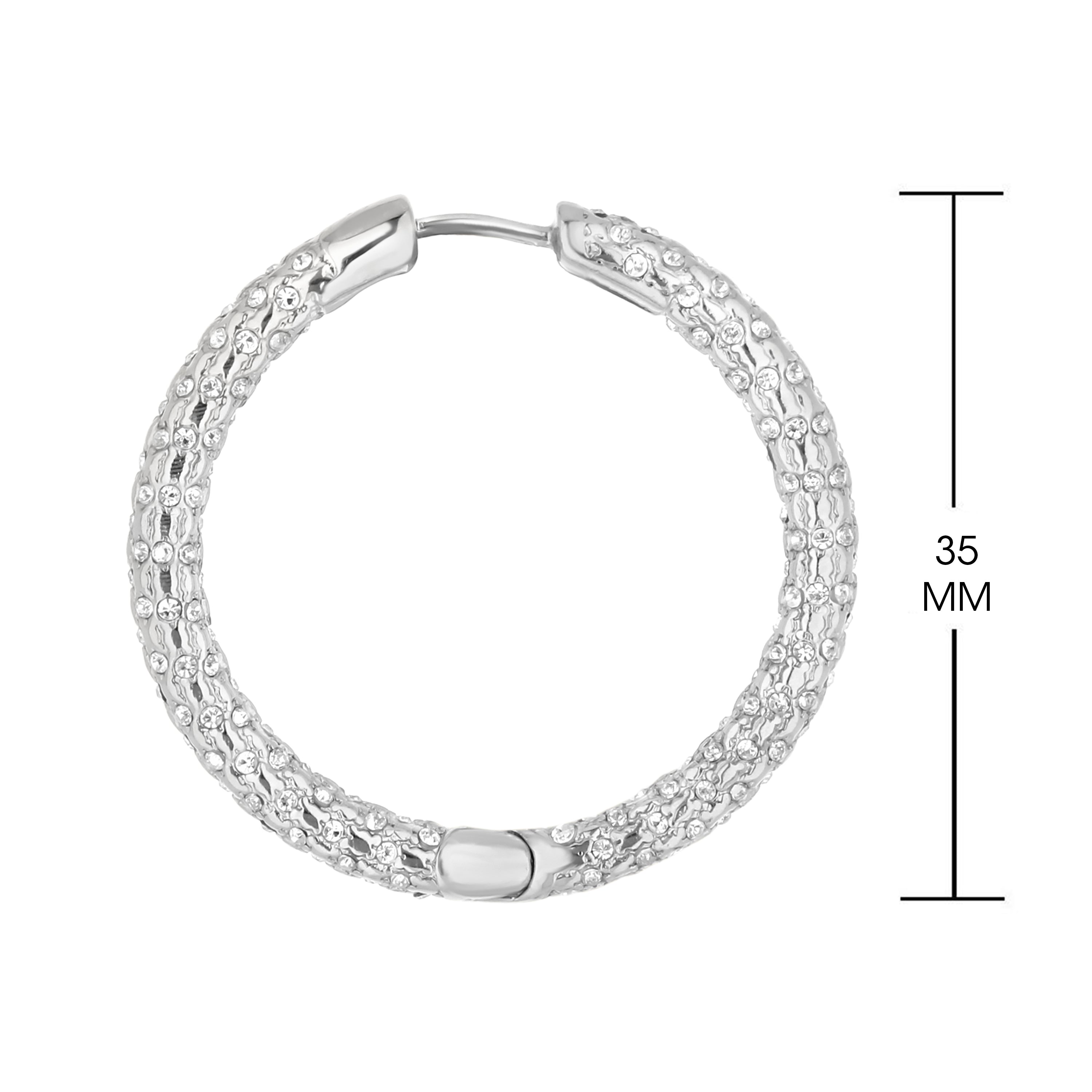 Pave Hoop Earrings