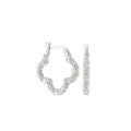 Clover Pave Hoop Earrings
